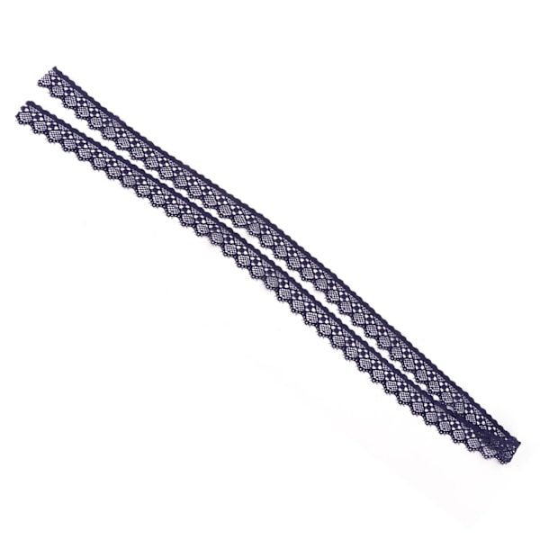Lila Utsökt Mönster Spetsband Enkel Spetskant DIY Sömnadshantverk 10 Yards 2cm Bredd