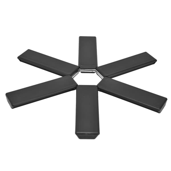 Foldable Trivet Heat Insulating Foldable Pot Holder for Kitchen Dining Room Black