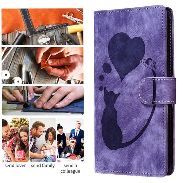 Etui til Samsung Galaxy S20 FE / S20 FE 5G, PU-læder Flip-etui, Magnetisk Lomme, Violet