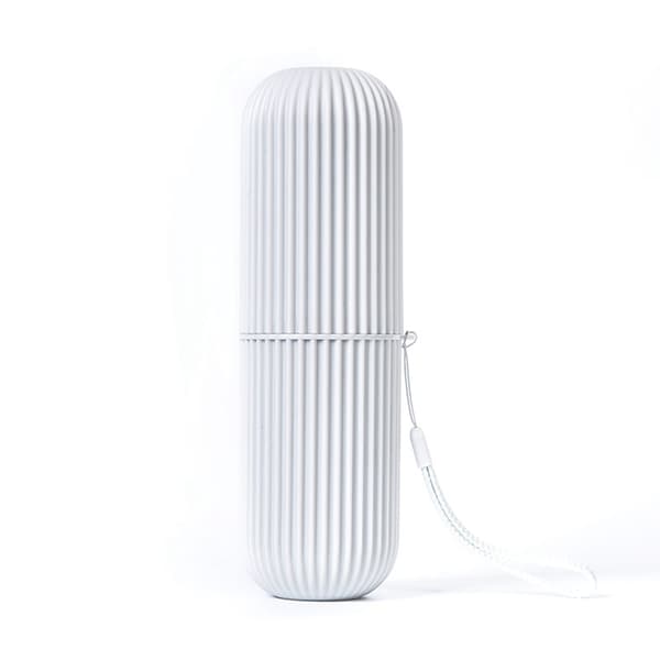 Travel Portable Toothbrush Box Toothpaste Holder Cup Bathroom Products (Grey)