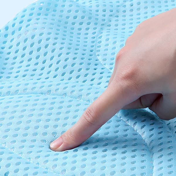 Infant Bath Seat Adjustable Length Shower Support Sling Net Bathtub Mesh Hammock Cradle Bed Light Blue