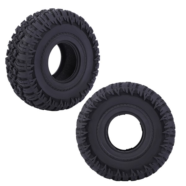 4 stk. sorte 1,9 tommer gummidæk med vulst til RC-bilmodel tilpasset til Crawler 1/10