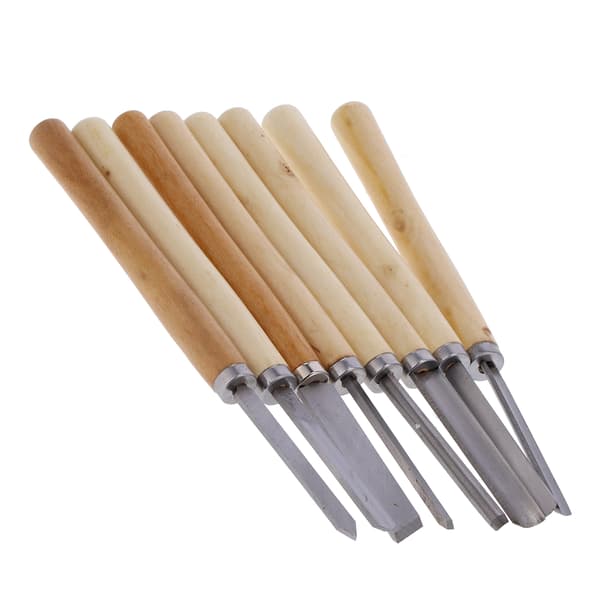 8-piece Wood Chisel Set Steel Cutter with Ergonomically Designed Handle for Woodworking