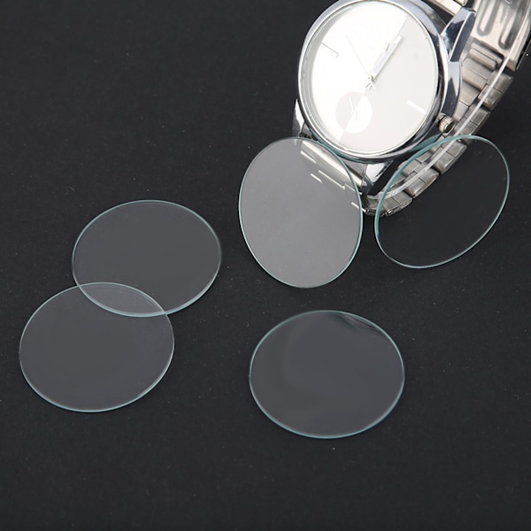 5ST Runde 37/38/39MM Fladt Urglas Krystal Klar Glas Udskiftningsdele Værktøj 38MM