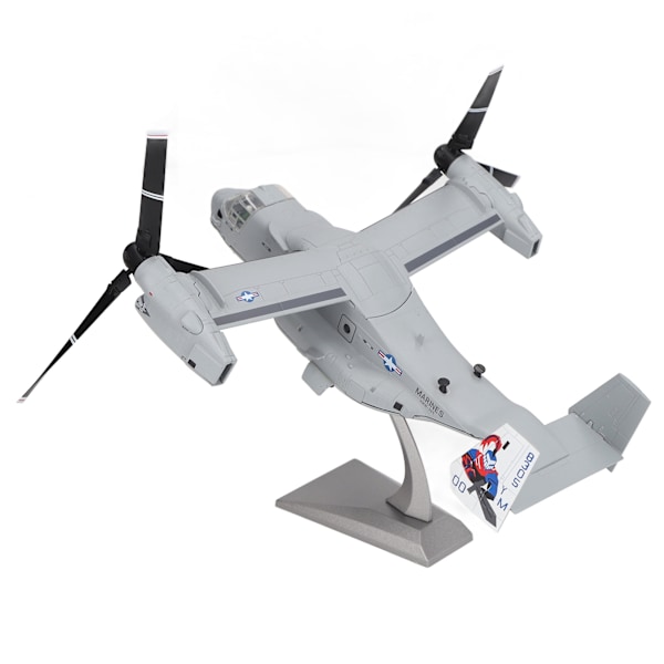 1:72 Tilt Rotor Flygplansmodell Hemlegering Simulerad Diecast Flygplansmodell Dekorationssamling