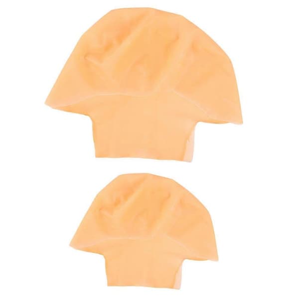 2 stk. holdbare latex-makeup-parykker, skaldede hætter, tilbehør til munkekostumer til voksne - X74