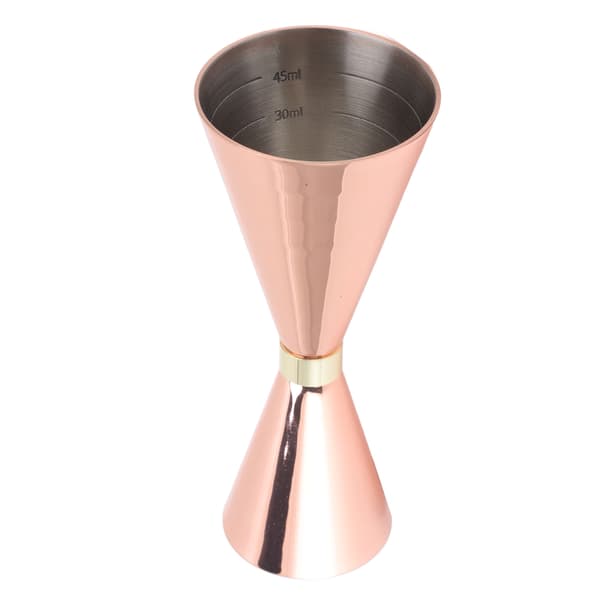 Jigger i rustfritt stål 30 mm til 60 mm Elegant fleksibel jiggerkon for cocktailbartending kobberbelegg