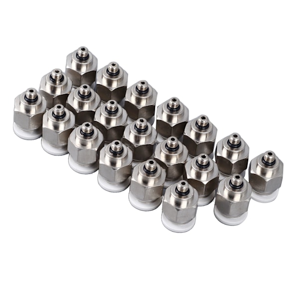 20 stk Pneumatisk lige tryk hurtigkoblingskobling Rørfittings Push To Connect Fittings