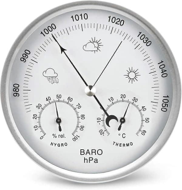 Værstasjon Analog Barometer Med Termometer Hygrometer Lufttrykksmålinger Enkelhet Og Lett Å Lese
