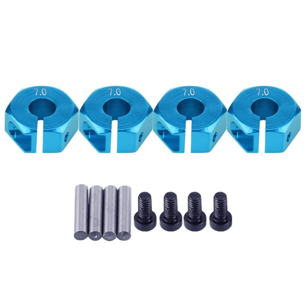 12 mm Universal Hex-navadapter för HSP Sakura 1/10 skala RC-bil (7 mm, blå)