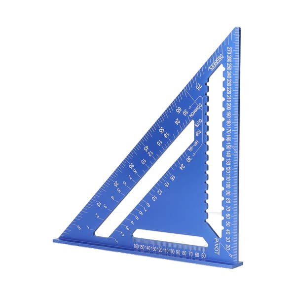 Triangular Angle Ruler Square 12 inch 45° Aluminum Alloy Woodworking Layout Measuring Instrument Measuring Tool