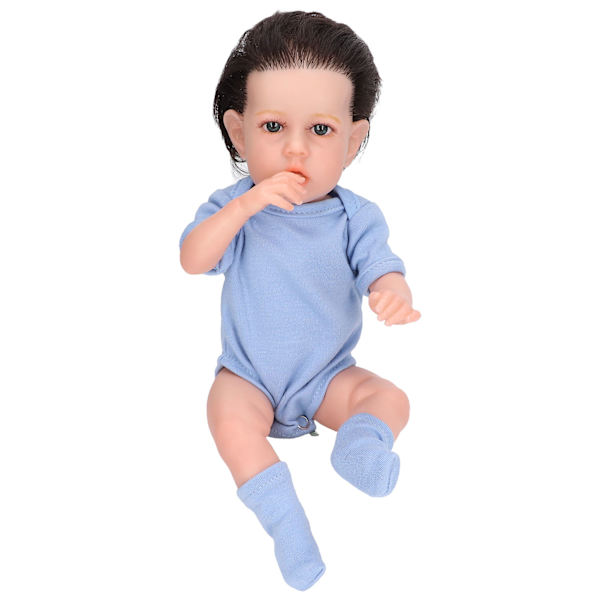 Reborn Baby Doll 12 tums mjuk silikon naturtrogen nyfödd docka för barn Present för 3 år (silikonpojkedocka)