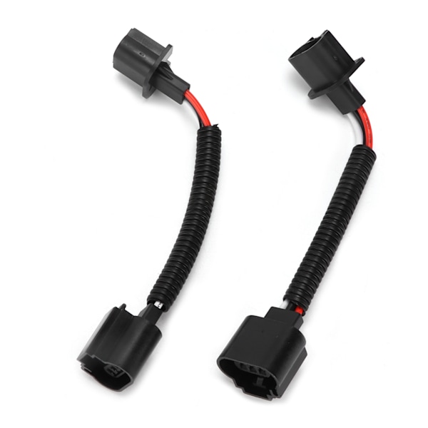 2 stk H13 9008 Han til Hunn Ledningsnett Adapter for Bil Frontlys Tåkelys Universal