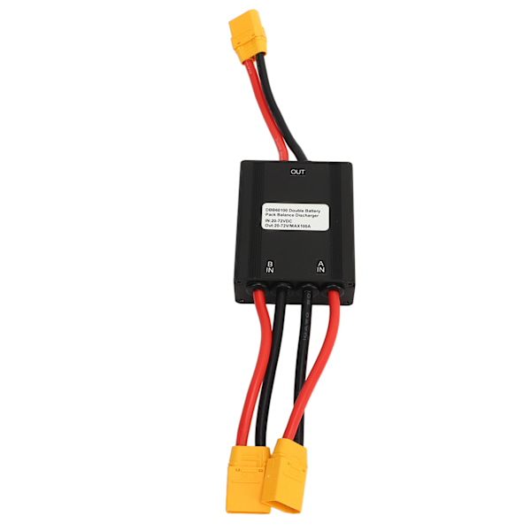 Elcykel dobbelt batteri afladningsomformer 20V til 72V dobbelt batteri parallel modul adapter til udskiftning 100A