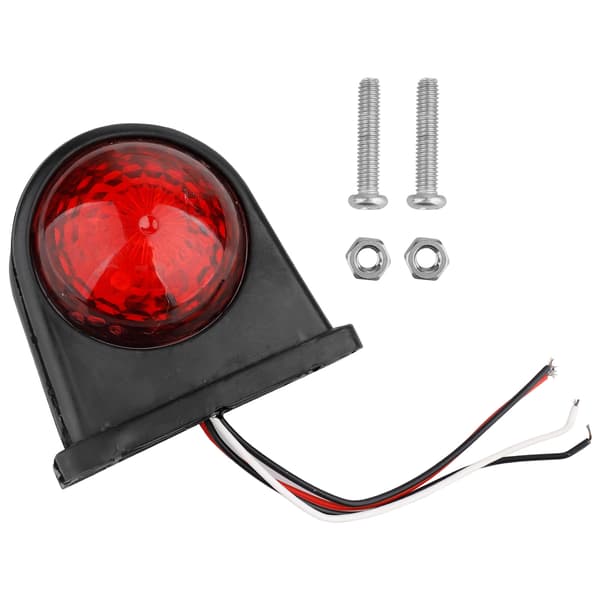 8LED Punainen ja valkoinen pyöreäreunainen valo 10‑30V