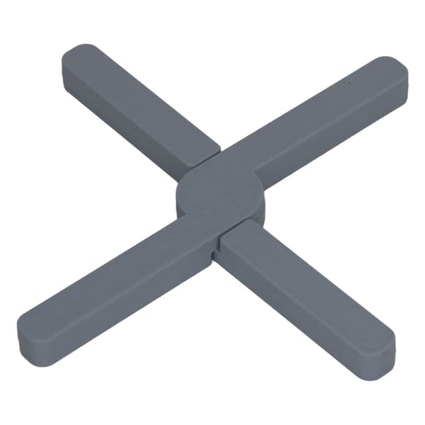 Silicone Trivet Thickened Foldable Heat Resistant Non-slip Space Saving Collapsible Pot Holder for Kitchen Cooking Dark Grey