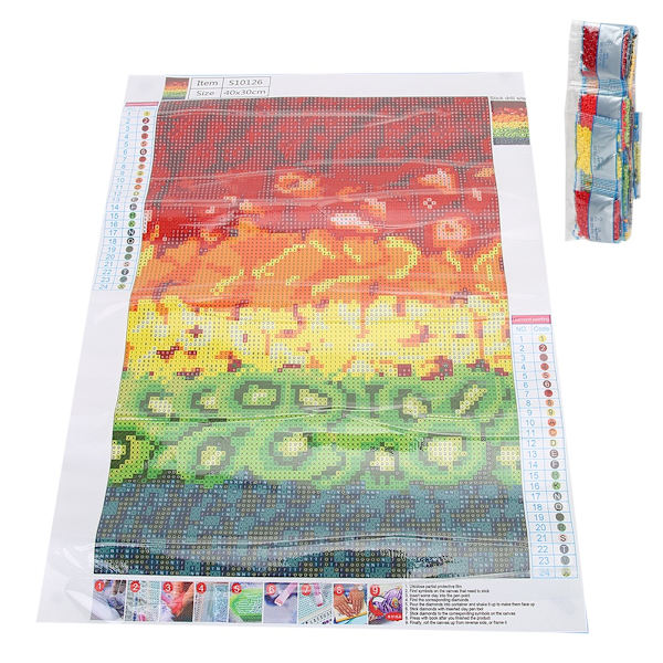 5D Timanttimaalaus Kirjonta Pyöreä Timantti Lapset Tee-se-itse-kuvat Hedelmäkuvio Olohuoneen Makuuhuoneen Koristelu S10126 30x40cm