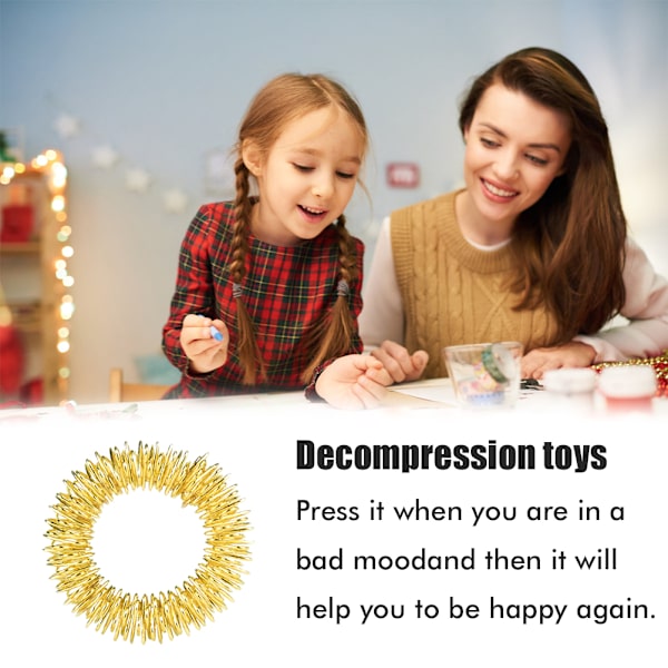 6 stk Spiky Sensory Finger Ringe Finger Akupressur Massage Ringe Lindrer Stress Genanvendelige Mini Finger Massager
