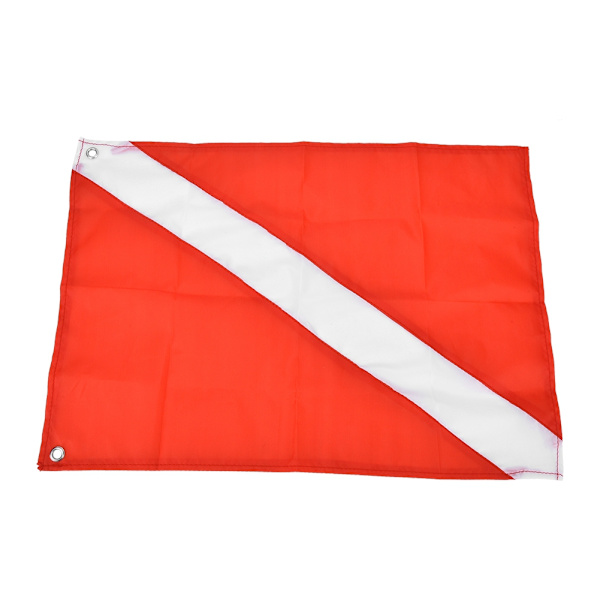 Rød og hvit dykkeflagg sikkerhetssignalmarkør for dykking Snorkling undervannssport (50*60 cm)