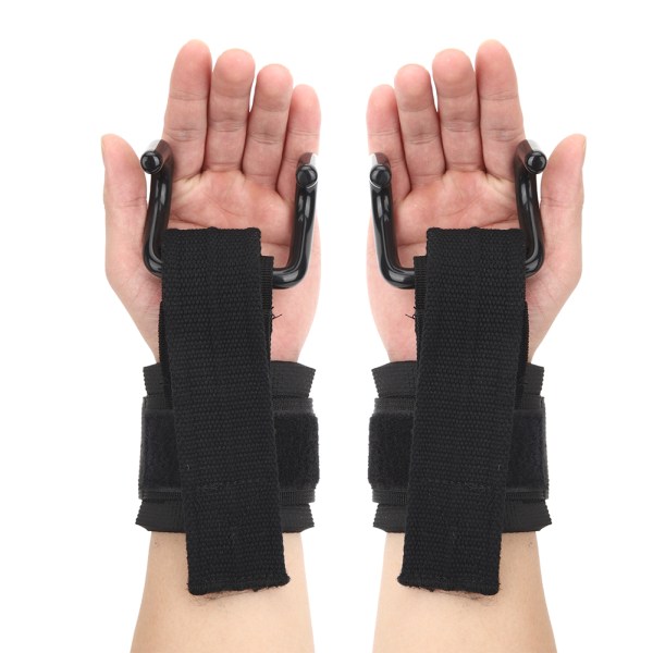1 Par Træningshåndledsstropper Løft Pull Up Strap Kroge Vægtløftning Anti-Slip Greb Armbånd Power Training