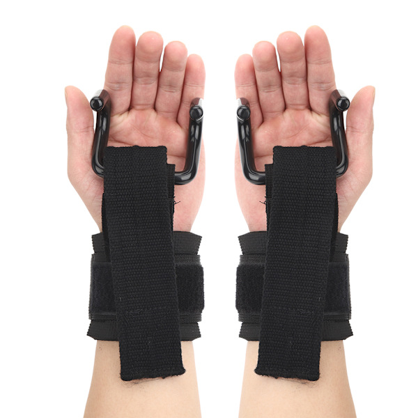 1 Pari Treenikäsittely Rannehihnat Nosto Pull Up Strap Koukku Painonnosto Liukumaton Grip Rannekkeet Voimaharjoittelu