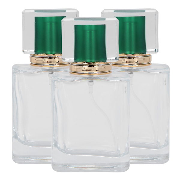 50 ml Glass Perfume Bottle Refillable Perfume Atomizer Dispenser Liquid Makeup Container Green