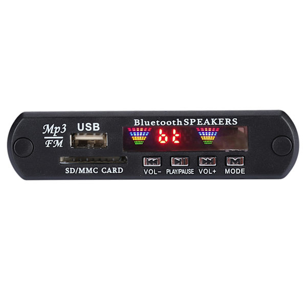 Bluetooth 5.0 FM APE FLAC Decode Board Modul med 4-farveskærm