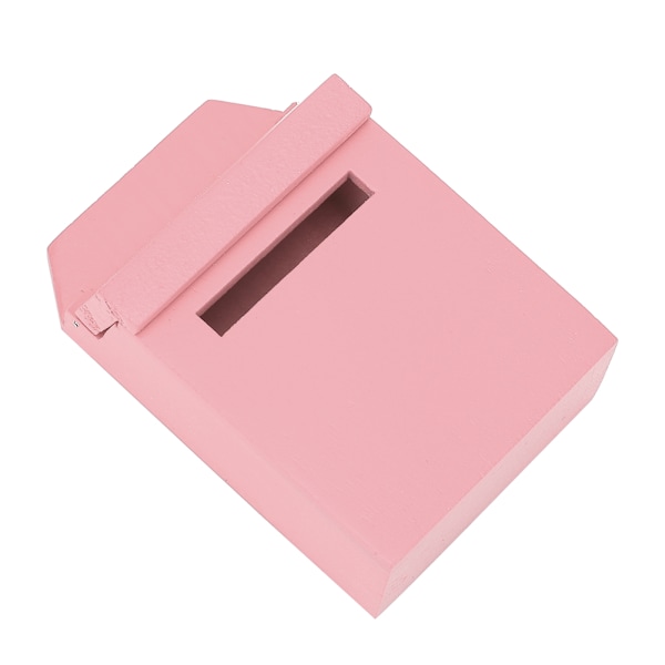 1:12 Mini Doll House Dekoration Villa Tillbehör Färgat trä Brevlåda Vändbar Brevlåda Rosa