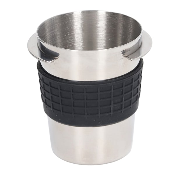 58 mm kaffedoseringskop i rustfrit stål Kaffemaskinehåndtag Modtagelse pulverkop med silikone ring Farve i rustfrit stål