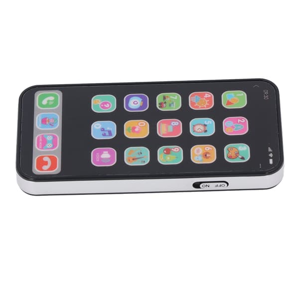 Kids Simulation Mobile Toy Music Light Function Educational Gifts for Over 3 Years Old Black