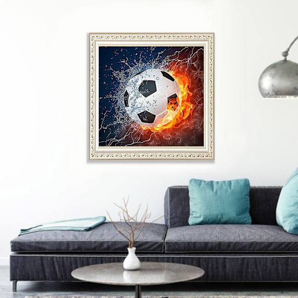 Gör-det-själv-fotbollsmönster 5D Full Drill Diamantmålning Broderimålningar Bilder Konst Hantverk för hem Väggdekor