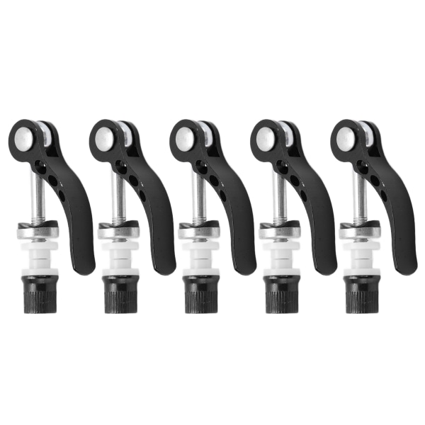 5 stk Saddelpindsklemmer Hurtigkobling Aluminiumlegering Slidstærk cykelrørsklemme Fast Gear til universelle cykler Sort
