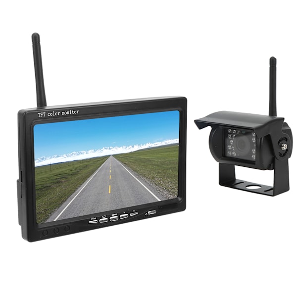 Fordonsbackupkamerasystem 7-tums bildskärm IR Night Vision IP68 Vattentät för busslastbilssläp RV
