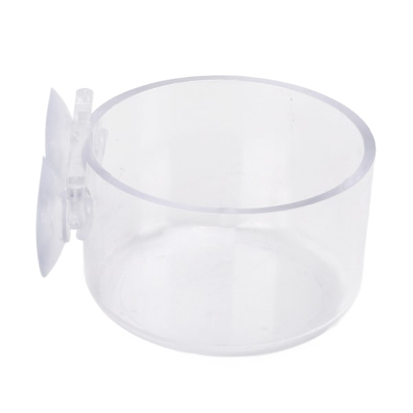 Aquarium Cone Red Worm Feeder Transparent fisktank matningskopp med sugkopp för fiskräkor