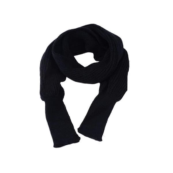 Vinter Kvinner Sjal Ensfarget Skjerf Pl Design Bryllupskappe Poncho[LD] Black