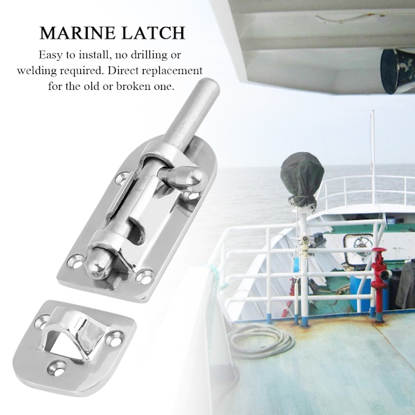 Marinebådsdør i rustfrit stål Vindue Lås Spærre Glide Fatbolt Spænde 110MM