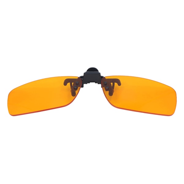 Clip On Glasögon Effektivt blått ljus blockerar 180 grader vertikalt Flip Portable Orange Glasögon Cliplins för dator fyrkantig