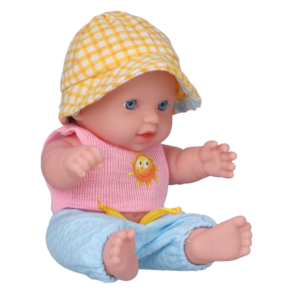 8 tums Reborn Baby Doll Helkropp Vinyl Naturtrogna Baby Girl Dolls Mjuka Newborn Baby Dolls Rosa