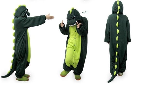 Fancy Cosplay Kostume Onesie Pyjamas Voksen Nattøj Dinosaur L[LD] S