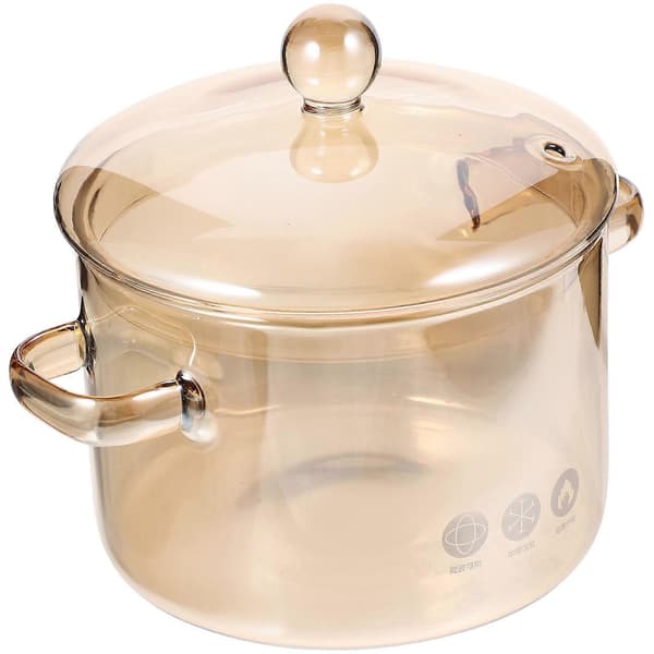 Multifunktionell hemglasgryta Glasgryta Matgryta med lock Kökstillbehör[LD]