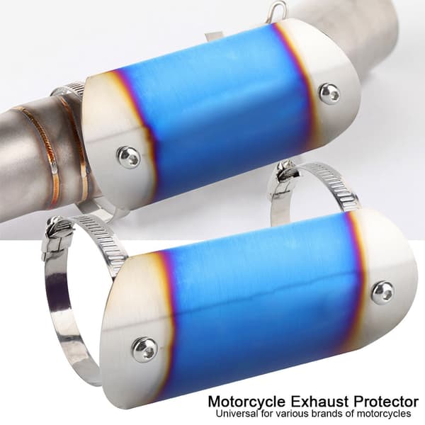 Motorcycle Exhaust Mid Pipe Heat Shield Link Pipe Protector Cover Heel Guard (#3)
