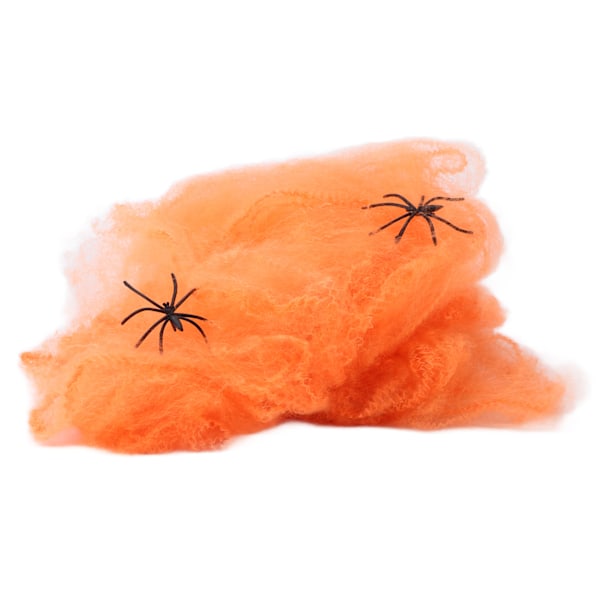 5 kpl Hämähäkinverkko Kauhistuttavia Eläviä Skaalautuvia Halloween-koristeita Sisä- ja ulkokäyttöön Oranssi
