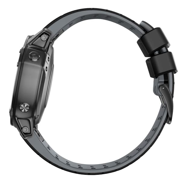 Silikoniranneke yhteensopiva Amazfit / Garmin / Coros kellon kanssa - Musta / Harmaa Silvergrå silver