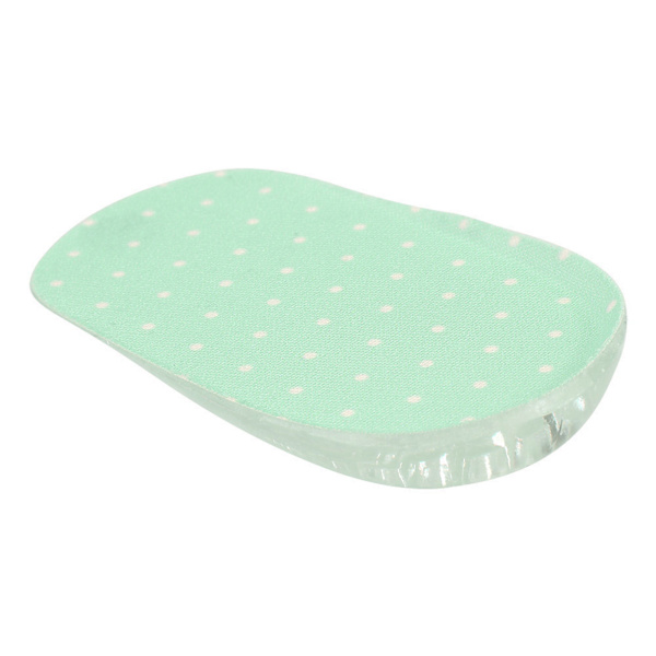 1,5 cm silikonegel hælsåler Højdestigning Fod Orthotic Arch Support Hælskydd Grøn