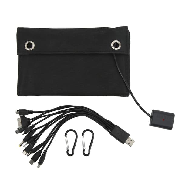Vanntett sammenleggbar 25W solcellepanel med USB-kabel for kameraer og bærbare datamaskiner