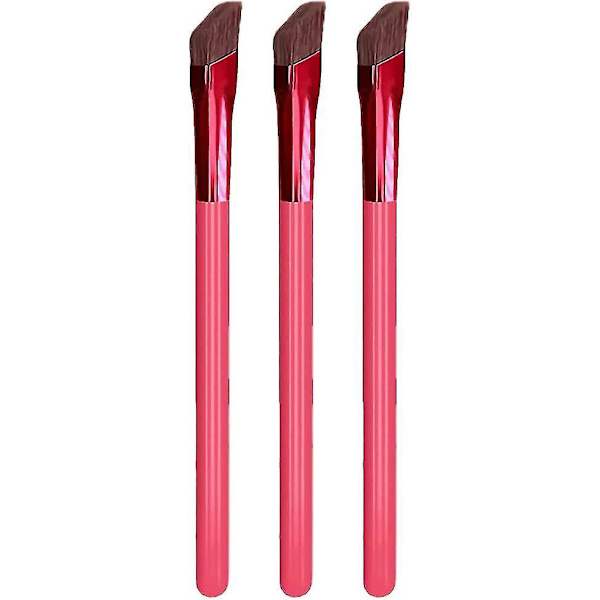3 st kvinnors multifunktionella ögonbrynsborste, ultratunn vinklad eyeliner och ögonbrynsconcealer konturborste