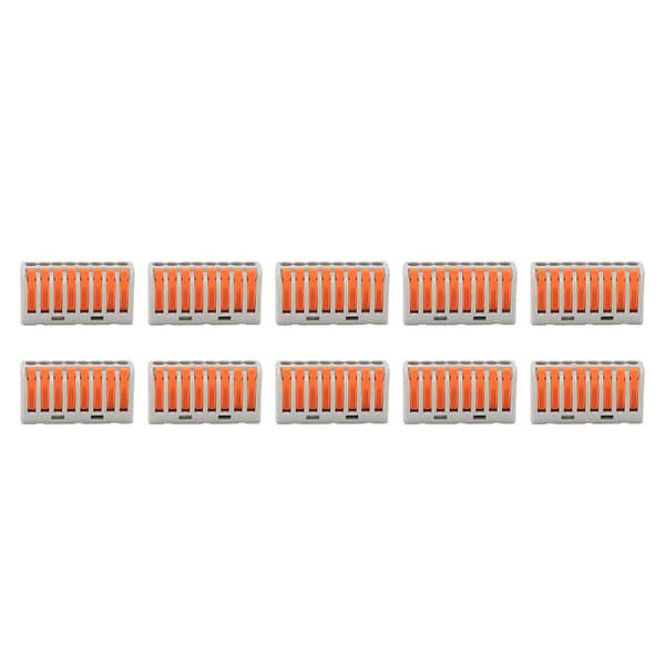 10pcs Wire Block Clamp Terminal Quick Conductor Flexible Hard Wire Connector PCT218