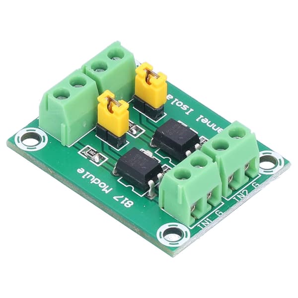 817 Optocoupler Anti Jamming Lightweight Portable 2-Channel Optocoupler Isolation Board