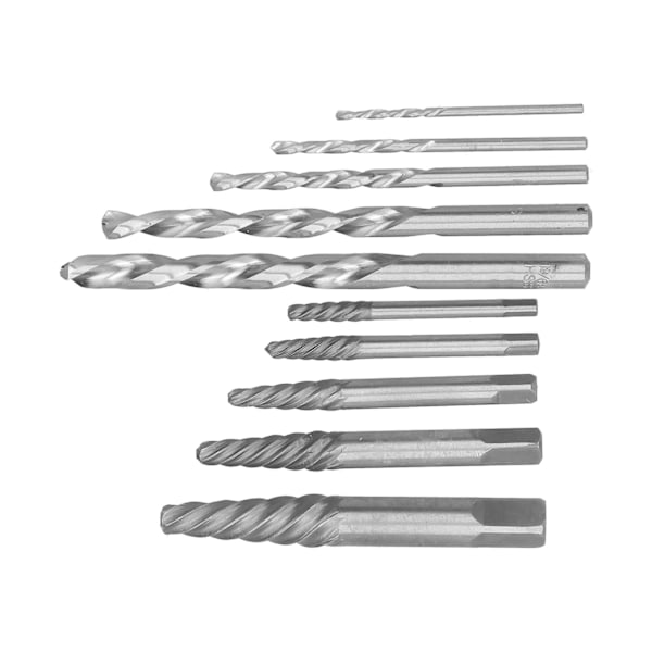 Vasenkäyttöinen poranteräsetti vasemmalle kädelle koboltti British System Bolt Stud RemoversRed Iron Box