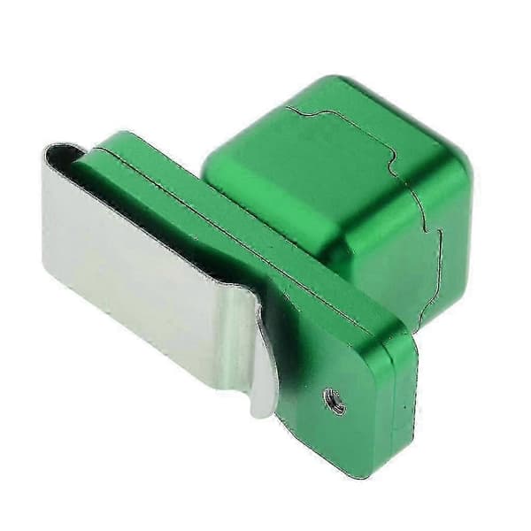Lilla metal præcisionsbillardkridtholder med bælteclips Green